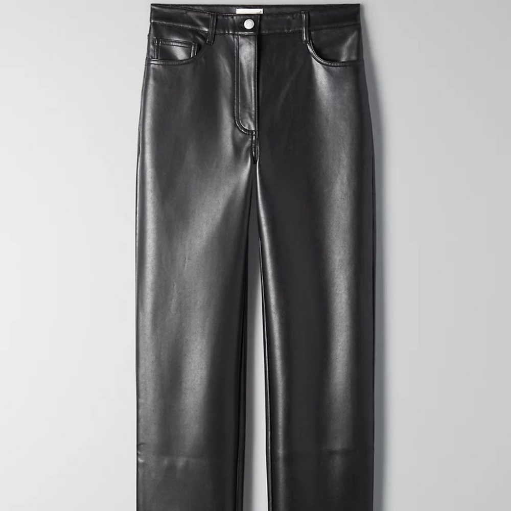 Aritiza Wilfred Melina Leather Pants Black 4 Regular